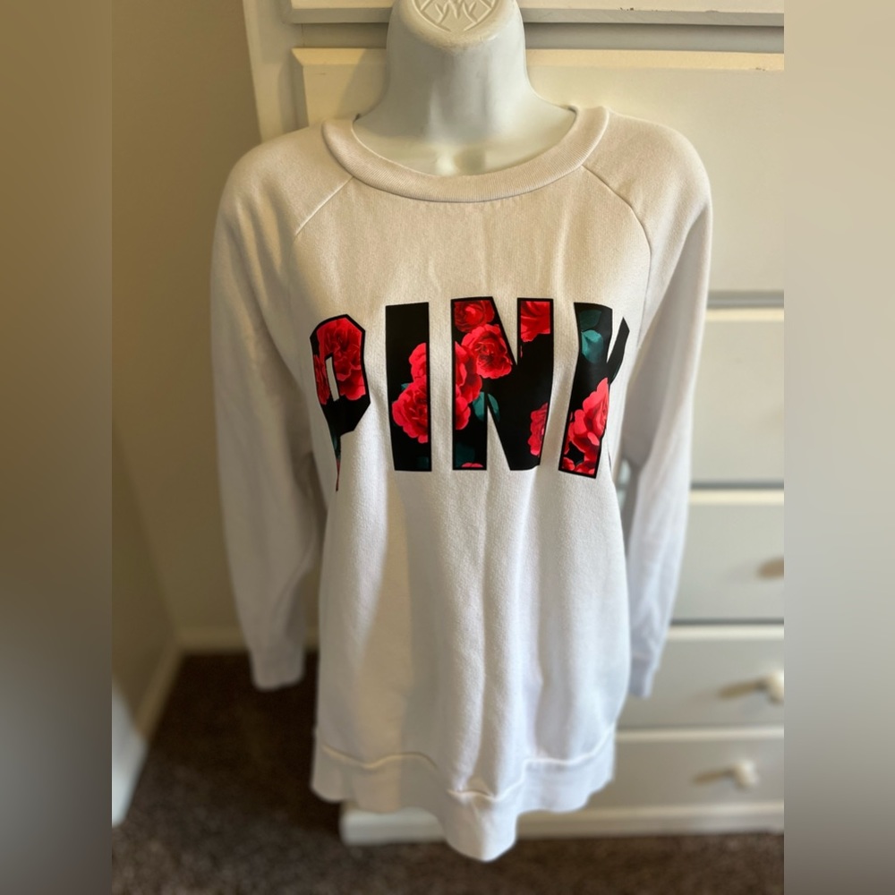 PINK White Crewneck